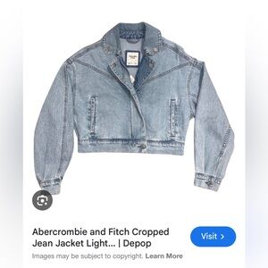 Abercrombie & Fitch cropped jean denim jacket size XS (like new!)